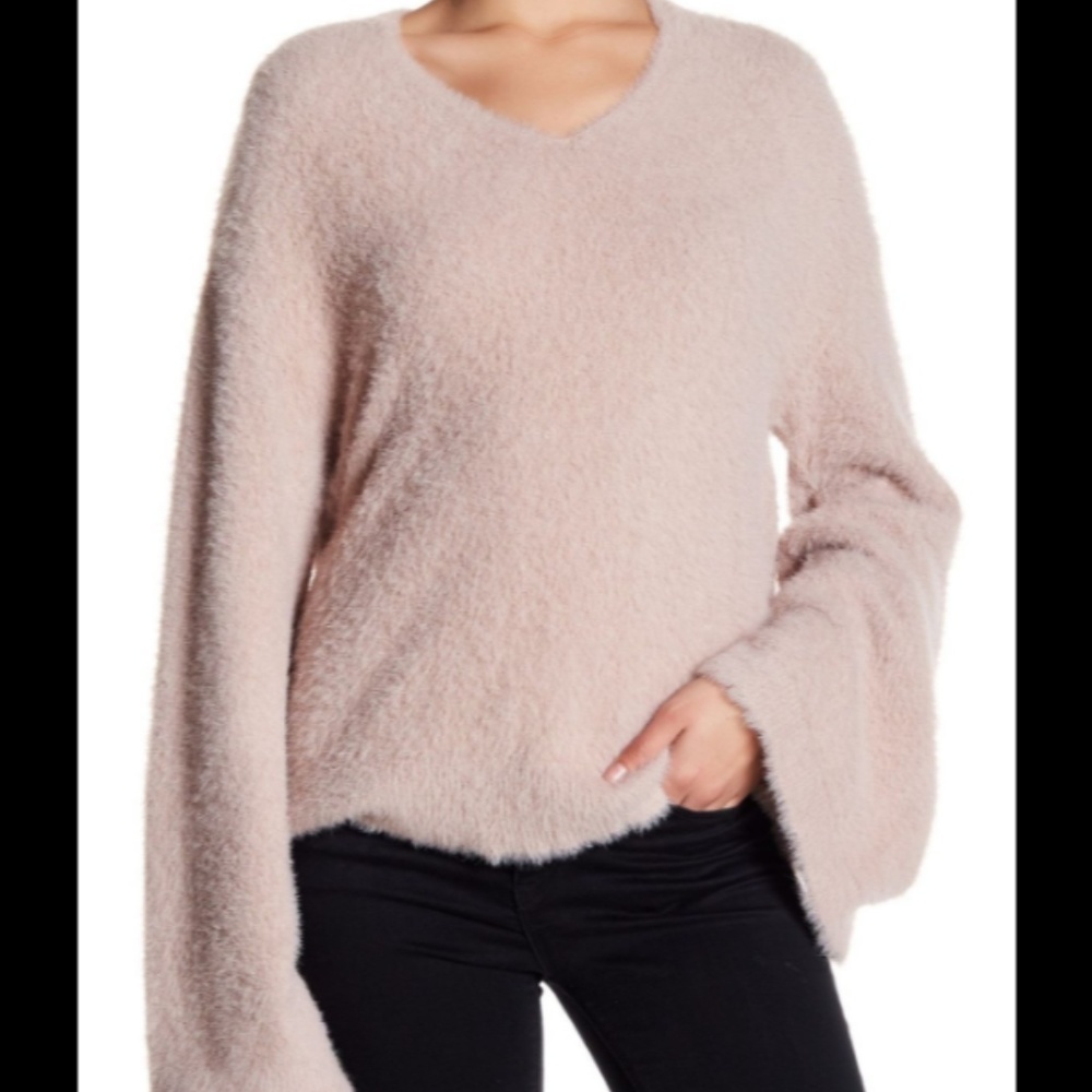 V-Neck Front Tie Sweater